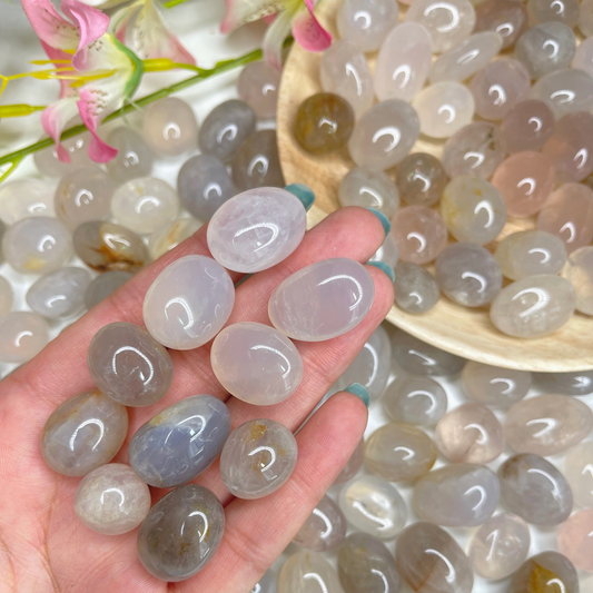 Blue Rose Quartz Tumbled Stone IKQ-2
