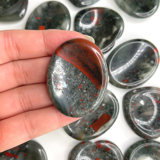 African Bloodstone Worry Stone