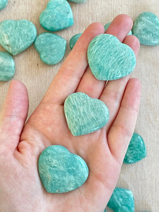 Amazonite Heart Stone INO-10