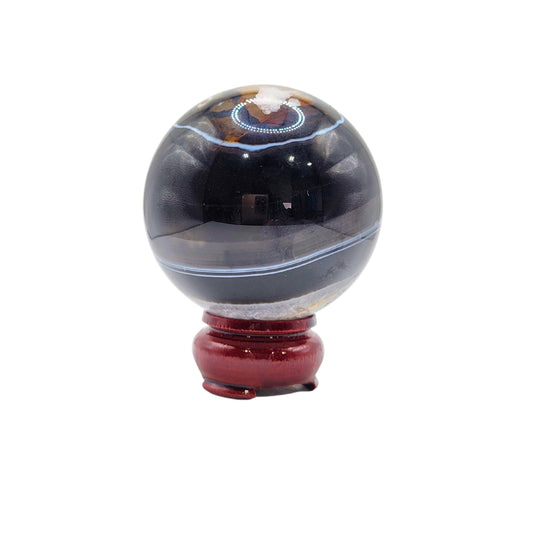 Black Agate Sphere CAD-115