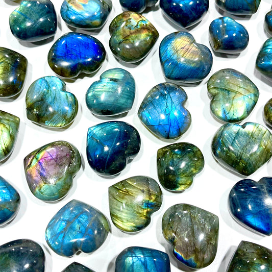 Labradorite Hearts / Madagascar IJE-12