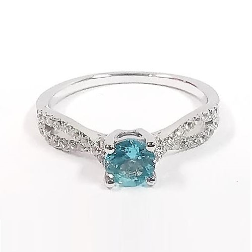 Apatite with White Zircon Ring CBJ-99