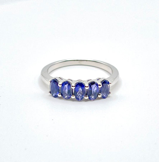 Iolite 5 Stone Ring