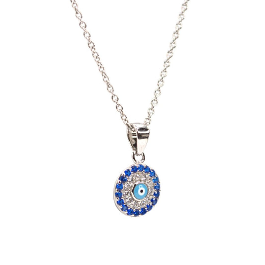 Evil Eye Pendant With 18" Sterling Silver Chain 75-EVE