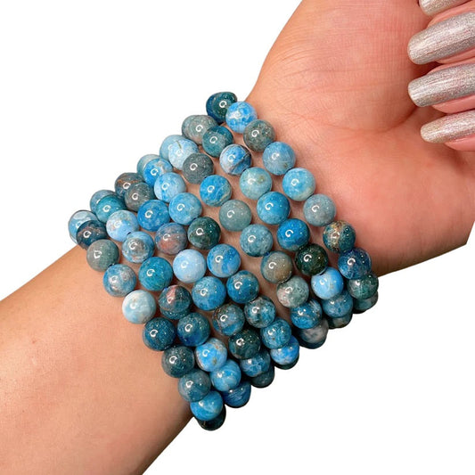 Blue Apatite Bead Bracelet IMR-16