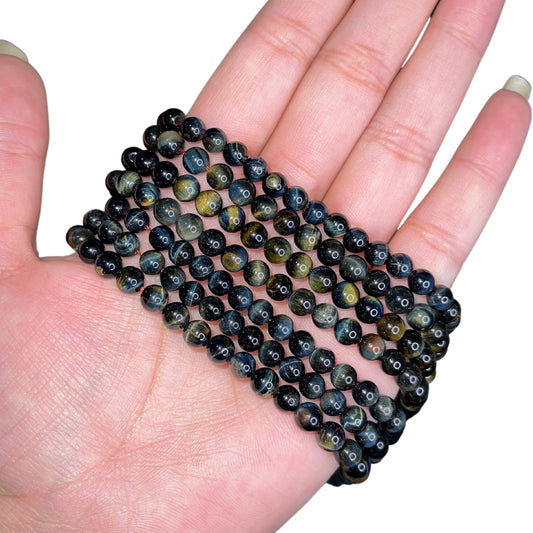 Blue Tiger Eye Bead Strand 6mm ILV-18