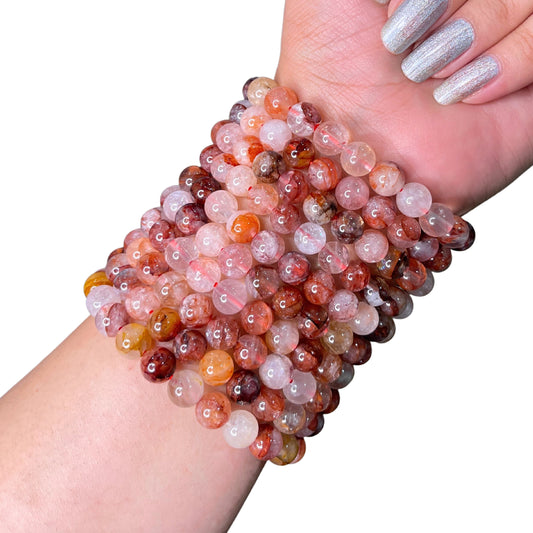 Fire Quartz Bead Bracelet IMZ-16