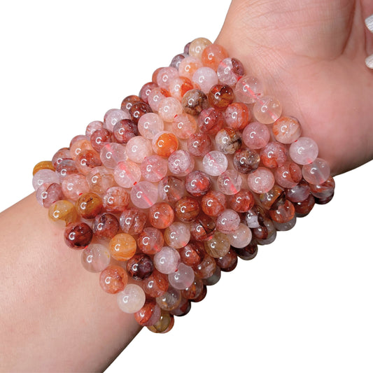 Fire Quartz Bead Bracelet IMZ-16