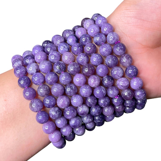 Lepidolite Bead Bracelet IMU-13