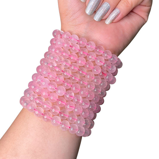 Rose Quartz Bead Bracelet IMY-10