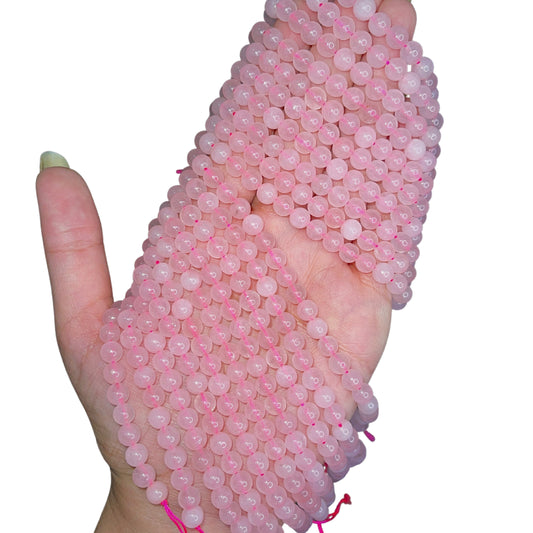 Rose Quartz Bead Strand 6mm ILX-16