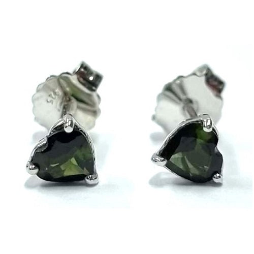 Green Tourmaline Stud Earring