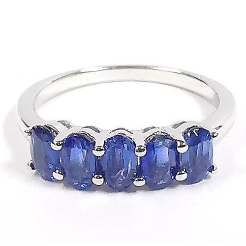 Kynite Blue 5 Stone Ring